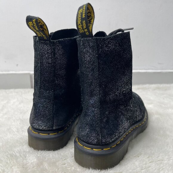 Dr. Martens #1460 Women's Black Pascal Iridescent Crackle Lace Up Boots Size 8 - Picture 10 of 11